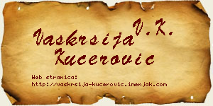 Vaskrsija Kućerović vizit kartica